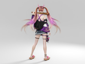 Woman fashion Standing Modèle 3D
