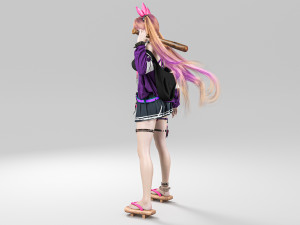 Woman fashion Standing Modèle 3D