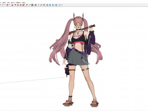 Woman fashion Standing Modèle 3D