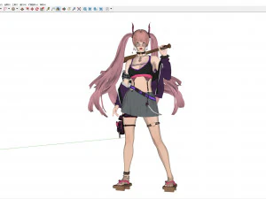 Woman fashion Standing 3D Model