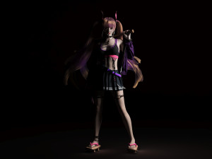 Woman fashion Standing Modèle 3D