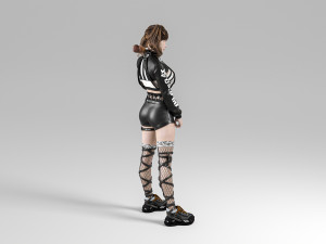 Woman fashion Standing 3D-Modell