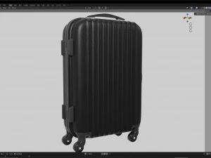 Rolling Travel Suitcase 001 3D Model