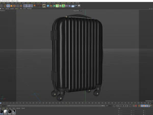Rolling Travel Suitcase 001 3D Model