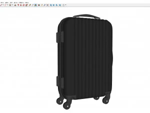 Rolling Travel Suitcase 001 3D Model