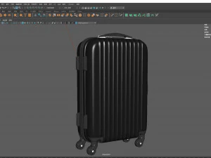Rolling Travel Suitcase 001 3D Model
