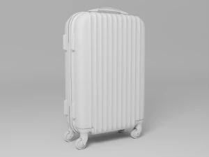 Rolling Travel Suitcase 001 3D Model