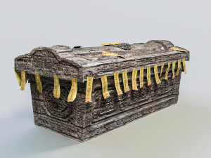 Old Rustic exorcism coffin 3D Model
