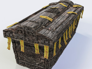 Old Rustic exorcism coffin 3D 模型