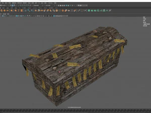 पुराना देहाती भूत भगाने का ताबूत 3D मॉडल