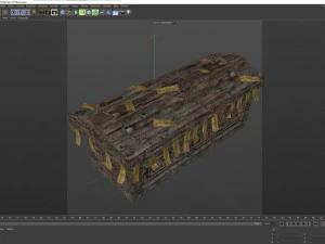पुराना देहाती भूत भगाने का ताबूत 3D मॉडल
