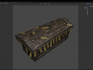 पुराना देहाती भूत भगाने का ताबूत 3D मॉडल