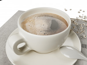 Books with Coffee Cup 3Dモデル