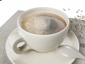 Books with Coffee Cup 3D Model