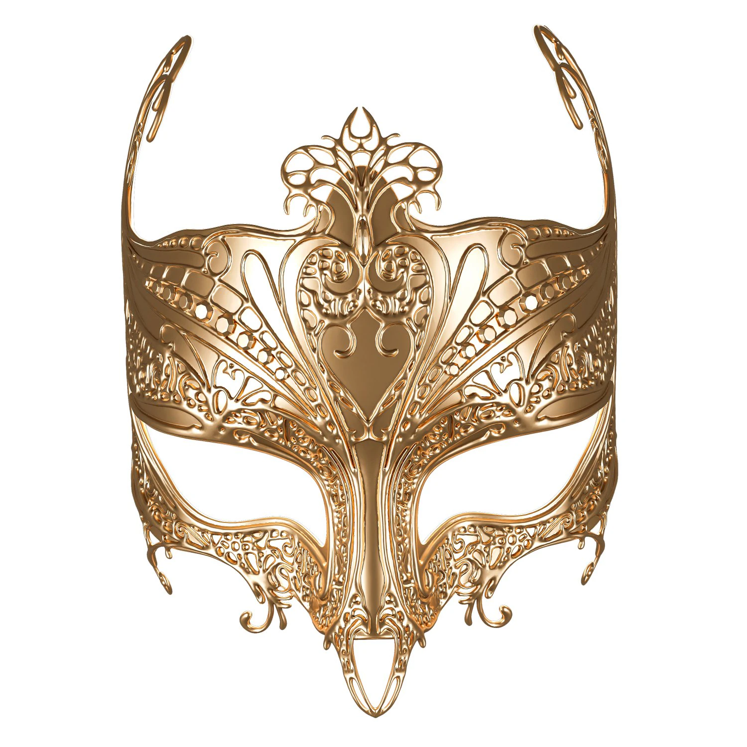 Masque ornate mask 001 3D Model .c4d .max .obj .3ds .fbx .stl .blend
