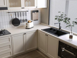 Cena de modelagem avan&ccedil;ada de cozinha Modelo 3D