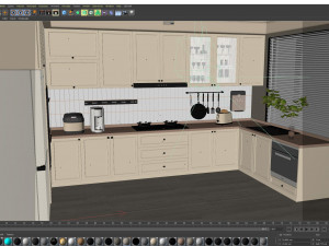 Kitchen Advanced Modeling scene Modèle 3D