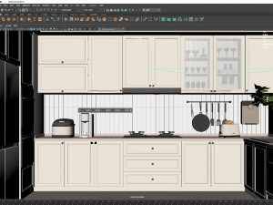 Kitchen Advanced Modeling scene Modèle 3D