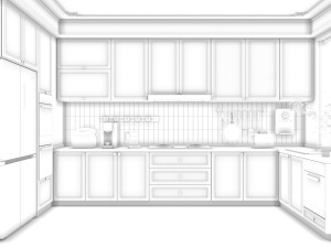 Kitchen Advanced Modeling scene Modèle 3D