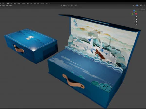 Gift box magnetic 002 3D Model