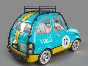 Cartoon-version FAIT 500 3D Model