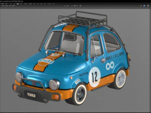 Cartoon-version FAIT 500 3D Model