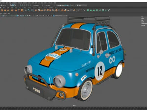 Cartoon-version FAIT 500 3D Model