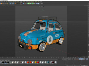 Cartoon-version FAIT 500 Modèle 3D