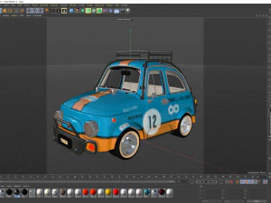 Cartoon-version FAIT 500 3D Model