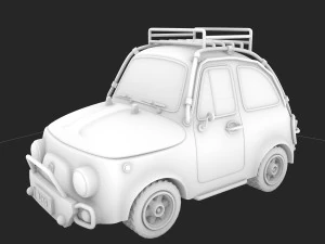 Cartoon-version FAIT 500 3D Model