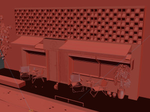 Storefront Shopfront Coffee Shop Retail City 3D Model