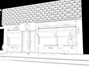 Storefront Shopfront Coffee Shop Retail City 3D Model