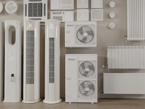 Air Conditioner and HVAC 3D Pack 22 3D Model