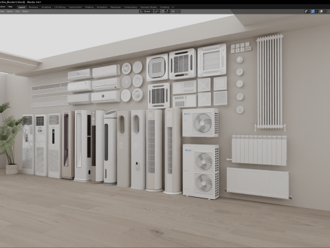 Air Conditioner and HVAC 3D Pack 22 3D 模型