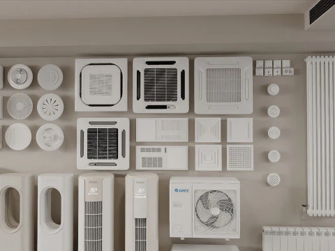 Air Conditioner and HVAC 3D Pack 22 3D Model