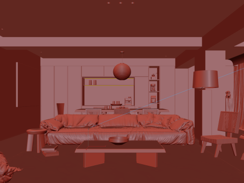 Apartment Scene interior 002 Modello 3D