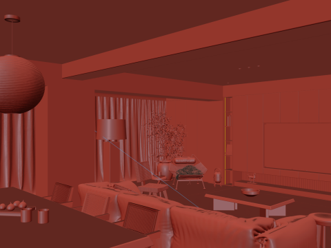 Apartment Scene interior 002 Modello 3D
