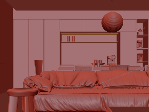 Apartment Scene interior 002 Modello 3D