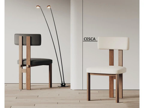 Sedia da pranzo artistica 035 Modello 3D