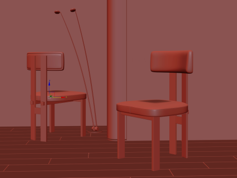 Art dining chair 035 3D 模型