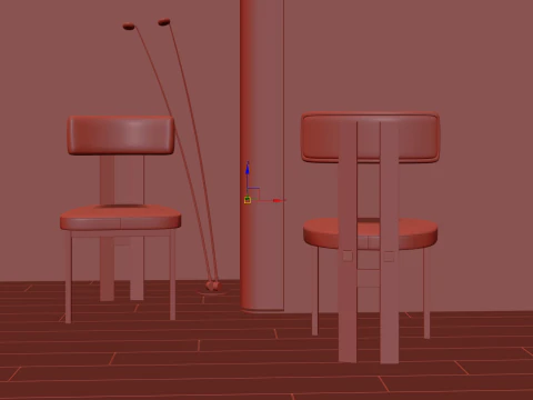 Art dining chair 035 3D Model