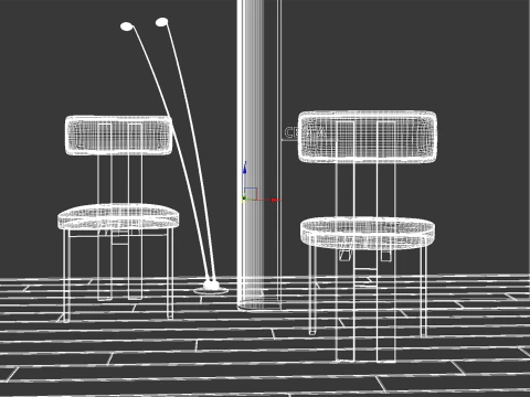 Art dining chair 035 3D Model