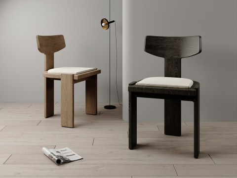 Artistic wooden chair 033 Modèle 3D