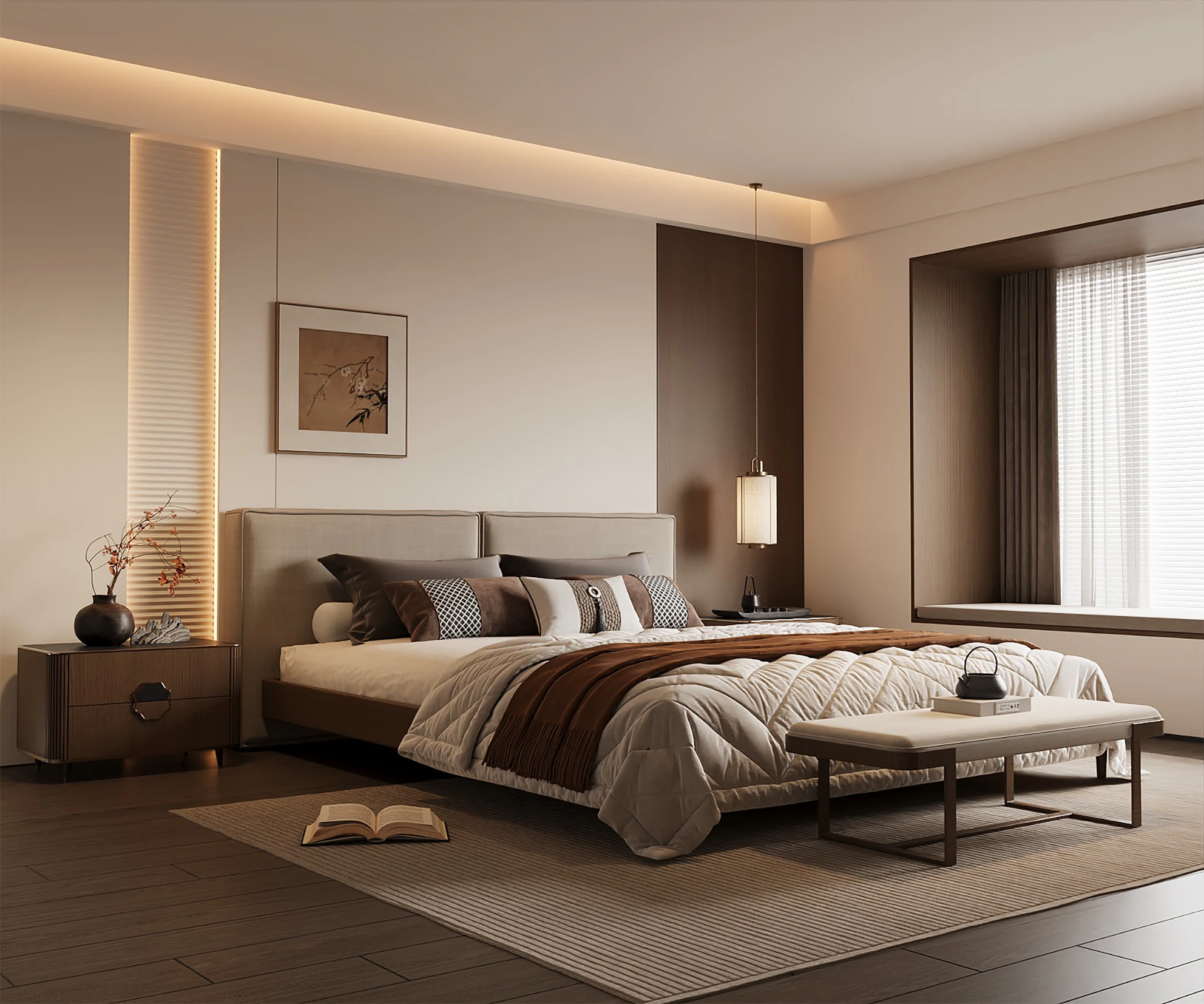 Bedroom interior 043 3D Model .c4d .max .obj .3ds .fbx .stl .blend 
