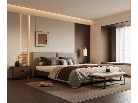 Bedroom interior 043 Model 3D