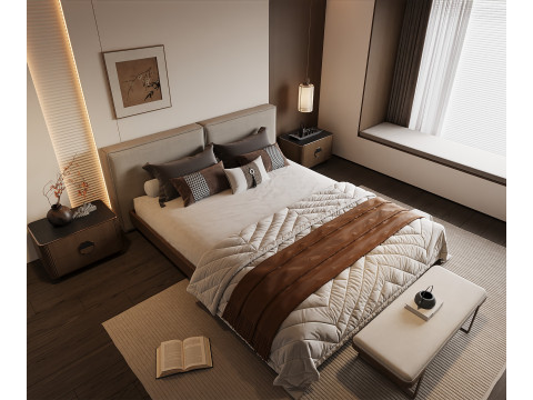 Bedroom interior 043 Modello 3D