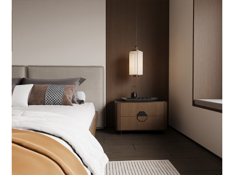 Bedroom interior 043 Modello 3D