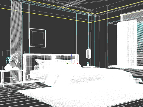 Bedroom interior 043 3D Model