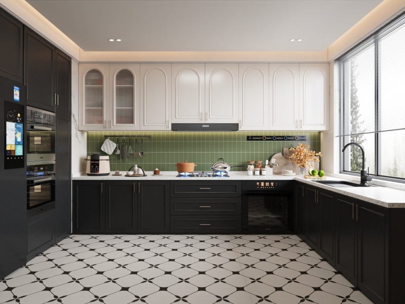 Black modern kitchen 059 Modello 3D .c4d .max .obj .3ds .fbx .stl .blend