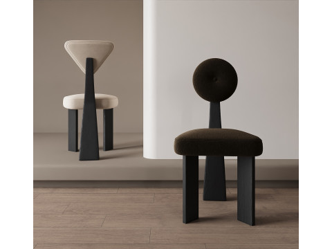Classical dining chair 027 3D Model